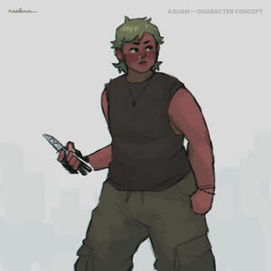 Design de personagem do Kauan